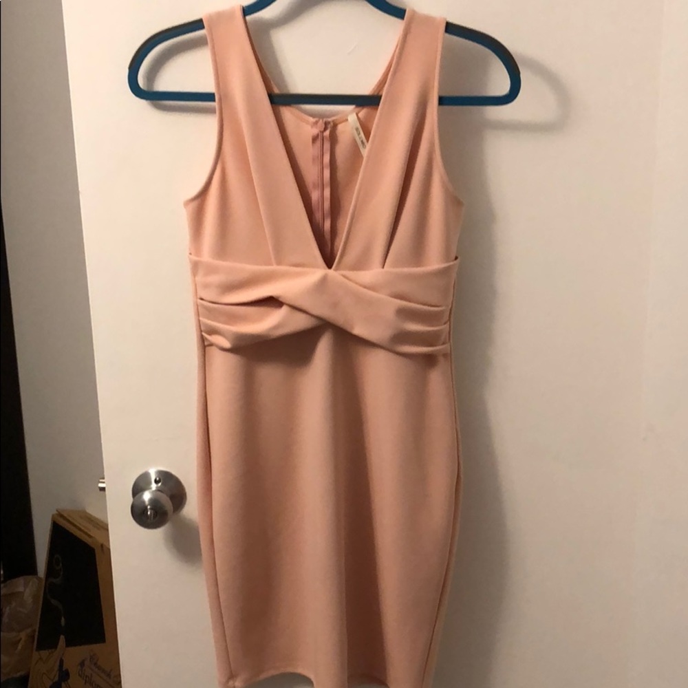 Blush pink tight dress